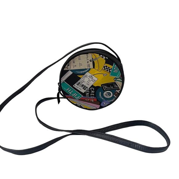 Vintage Nicole Miller Bag Shopaholic New York 1991 Vintage Round Mini Crossbody - Picture 6 of 7